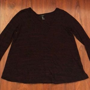 Black and burgundy sweater